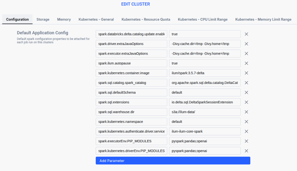 Global Cluster Config Set PIP_MODULES in cluster config